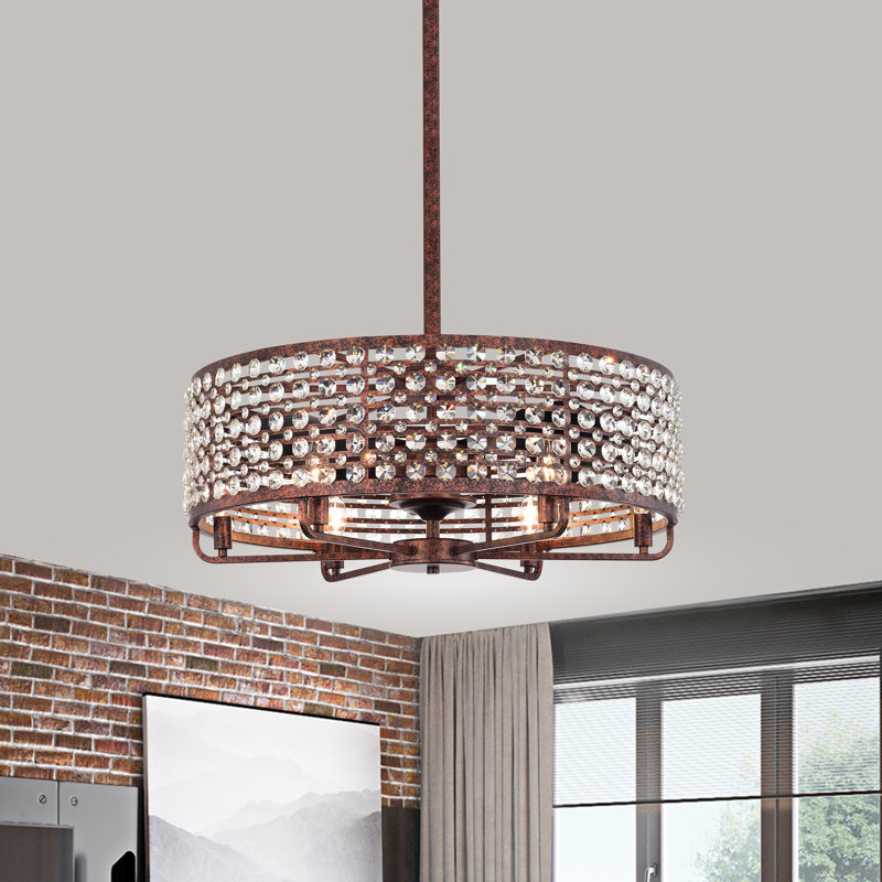 Durden 28'' Ceiling Fan with Light Kit, Rustic Bronze
