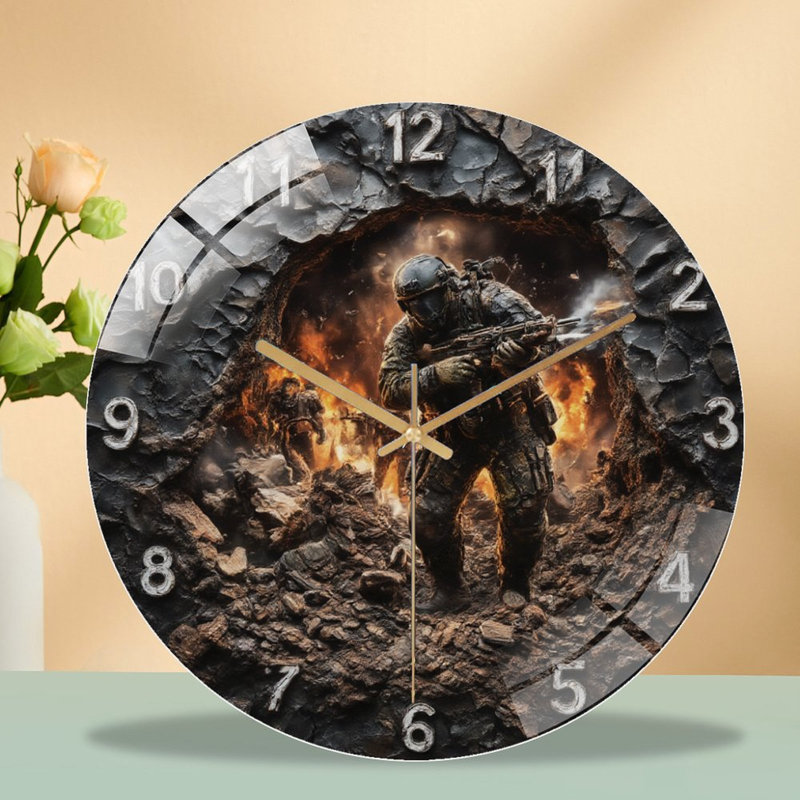 Horloge murale en verre 12 po