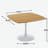 42 Inch Square Tulip Dining Table for 2-6 Person, Modern Mid-Century Kitchen Table with MDF Top & Oak Finish, Small Space Table for Apartment, Bistro, Cafe, Office and Living Room (White & Oak)-832722026-832722025-832722016