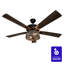 52" W LED Indoor Bronze WiFi Enabled Smart Ceiling Fan