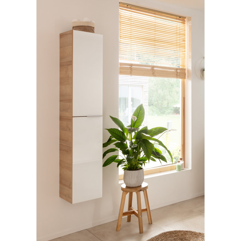 B.Brillant 30cm W x 162cm H x 31.8cm D Linen Cabinet, White