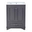 Meuble-lavabo autoportant avec portes à fermeture douce