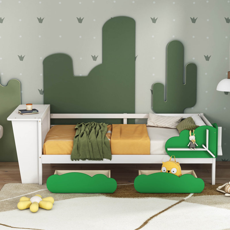 Lit plateforme simple Karyn, Blanc