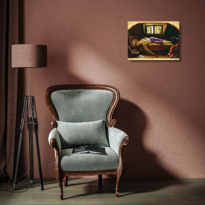 "The Death of Chatterton" by  Henry Wallis - Gallery Wrap Canvas Wall Art