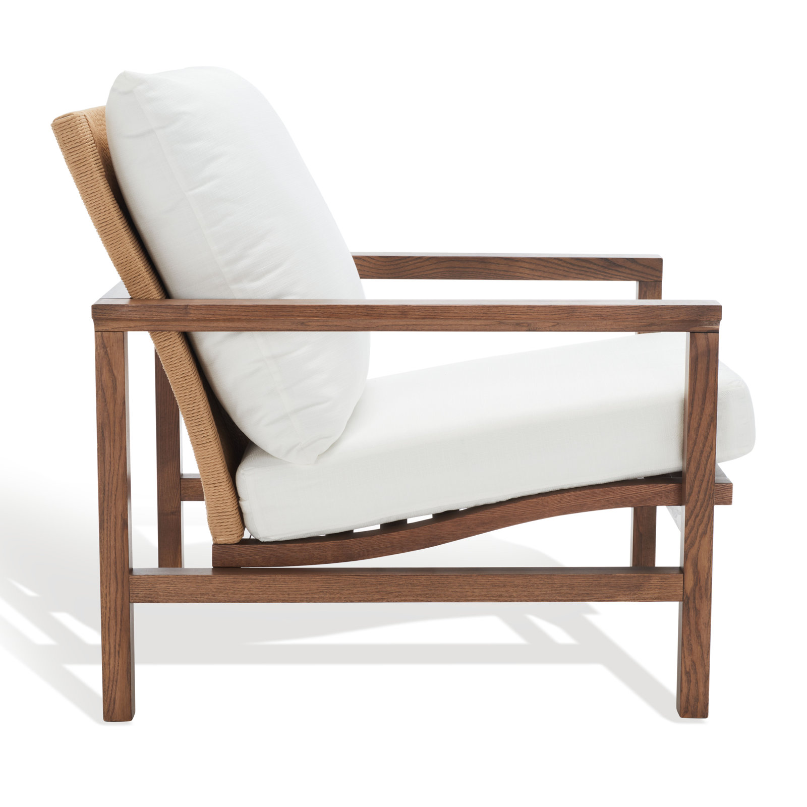 Linen Armchair, Walnut