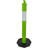 Traffic Delineator Posts, 48 inches Traffic Safety Cones with Weighted Base and Reflective Strips, Heavy Duty Delineator Posts for Construction Site, Parking Lot, Crowd Control, Green