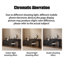 Coiffeuse avec miroir lumineux, 8 tiroirs, 1 chaise