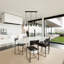 Cadi-Grace 3 - Light Black Kitchen Island Pendant-1801490189