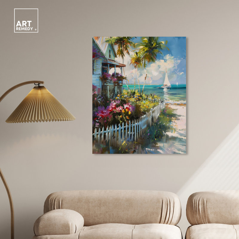 Maison de plage locale, Toile tendue, H 36 po x l 30 po