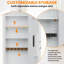 Coffre-fort mural de 53,15 po entre les montants, coffre-fort à empreinte digitale biométrique avec double système d'alarme et mode silencieux, coffre-fort mural avec 3 tablettes réglables et fente magnétique (empreinte digitale)-138452245-115640131