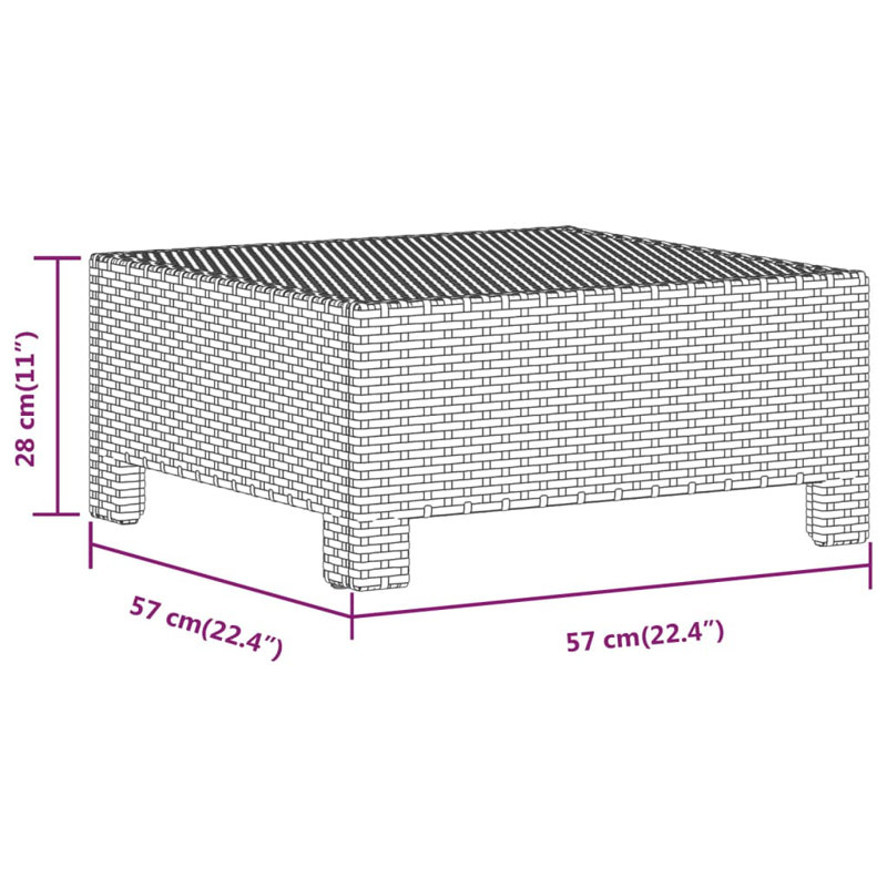 22.4'' Outdoor Patio Sectional Set