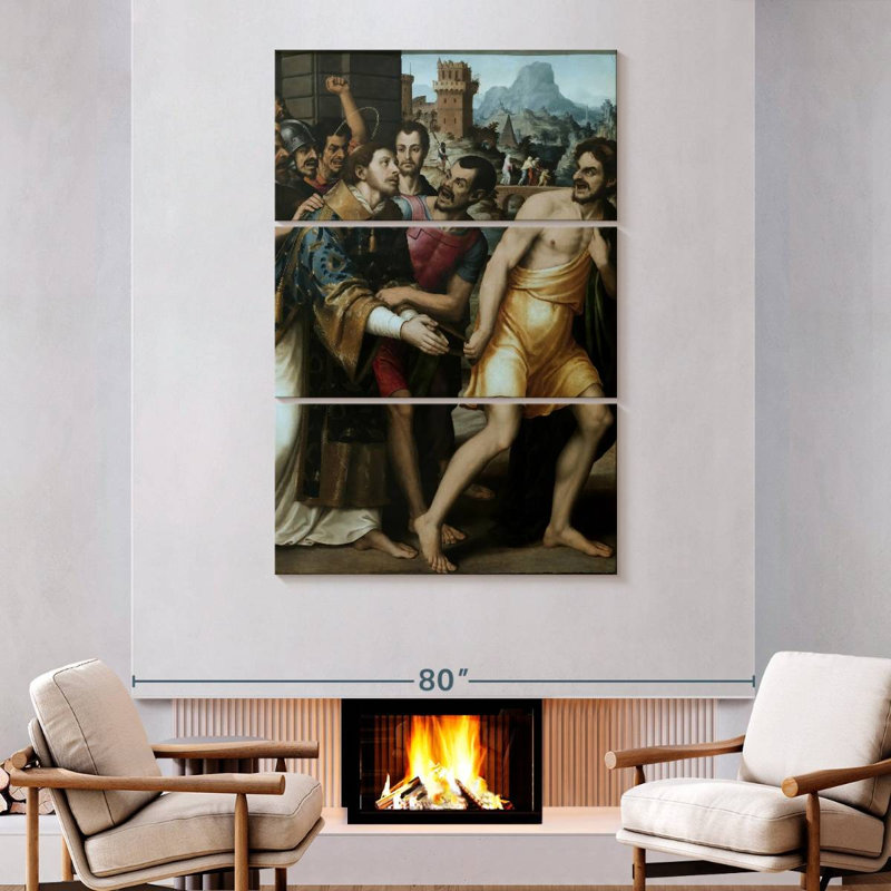 Leisha Saint Stephen Led To Martyrdom, 74" H x 48" W