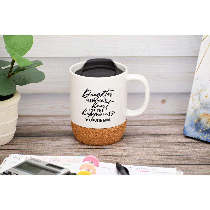 Grande tasse en liège avec couvercle Daughter Designer - 14 oz