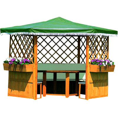200 cm x 200 cm Pavillon Decon aus Holz