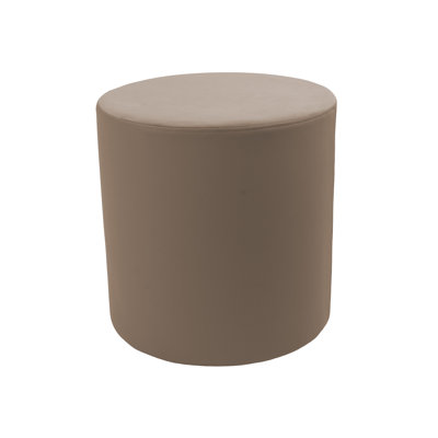 18 inch Round Everyday Two-Texture Microfiber + Vinyl Ottoman, 19 inch Height
