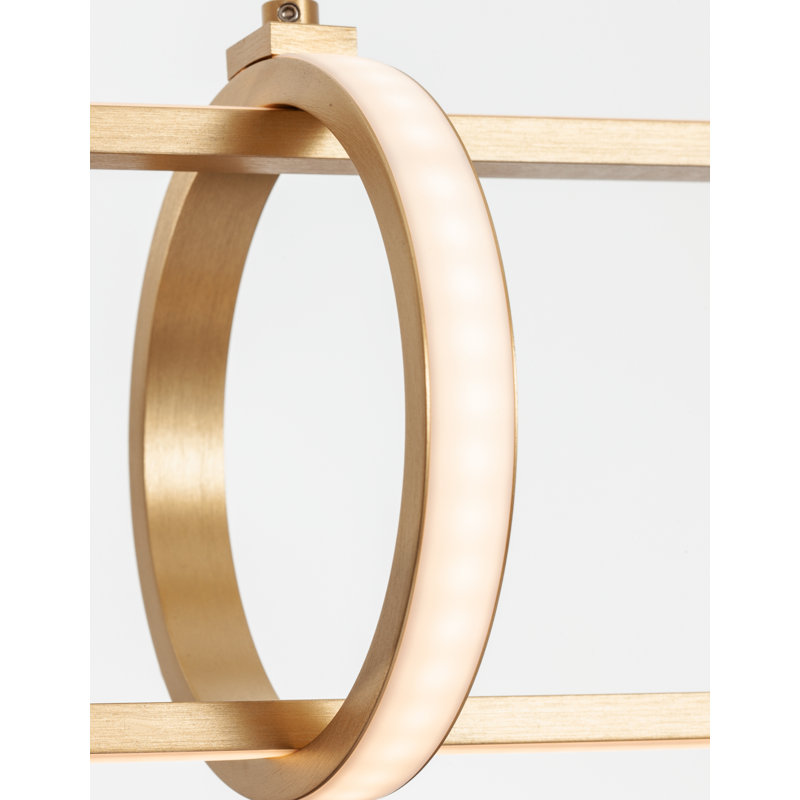 3 - Light LED Kitchen Island Pendant, Gold