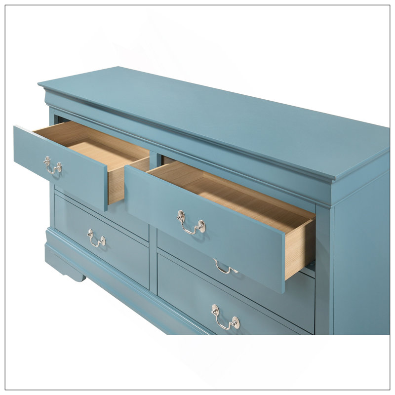 Charmante commode traditionnelle sarcelle
