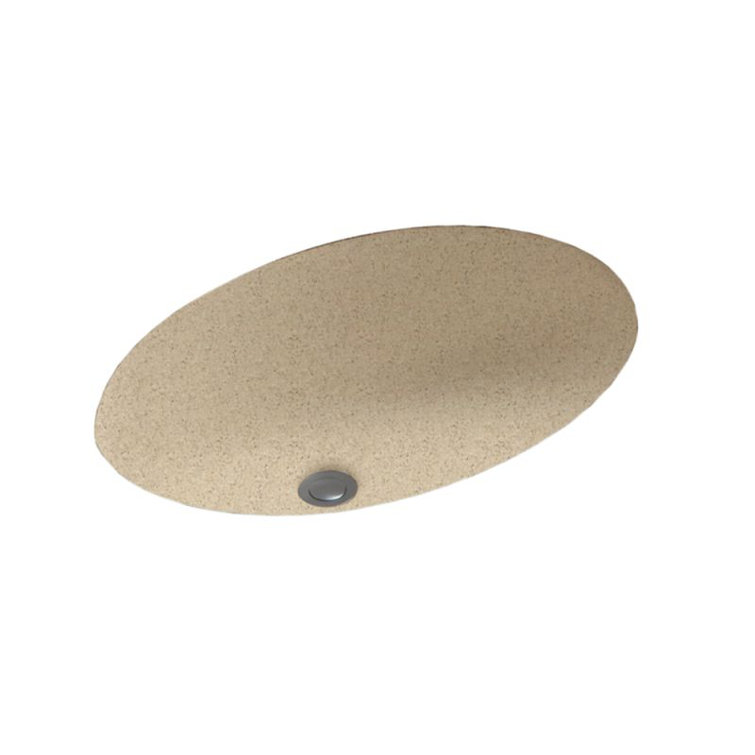 Swan 16'' Swanstone Oval Bathroom Sink with Overflow