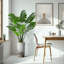 Arbre artificiel dans un pot de fleurs moderne, décoration d'arbre en soie artificielle Monstera (pot et arbre)-141567767-156323608