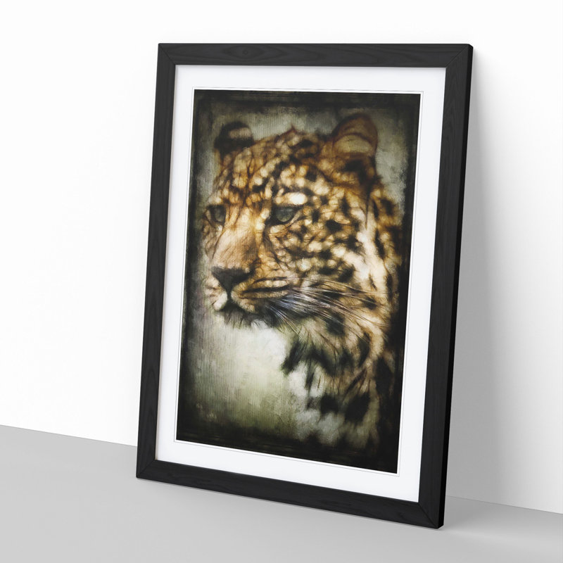 Cheetah Vol.2 - Framed Print, 36cm H x 27cm W x 2cm D, Black Framed