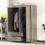 Armoire 3 portes avec 2 tiroirs