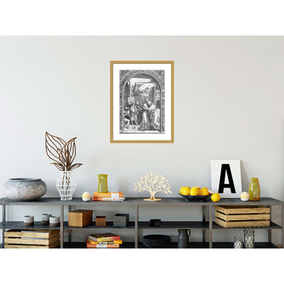 The meeting of St. Anne and St. Joachim at the Golden Gate from the 'Life of the Virgin' series by -Framed Giclee Print