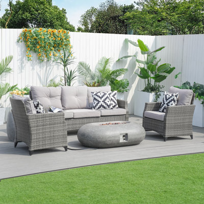 5 - Person Patio Conversation Set with Cushions