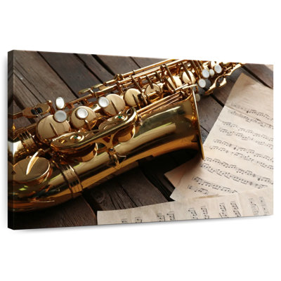 Abarca Saxophone And Music Notes