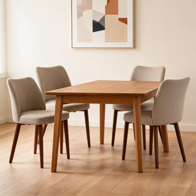 Polyester Upholstered Side Chair in Brown