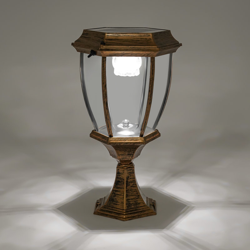 13.78'' Solar Powered Integrated LED Outdoor Table Lamp
