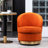 Orange Velvet Chair By - Modern, Swivel Base, Comfortable Upholstery Contemporary In And Stylish