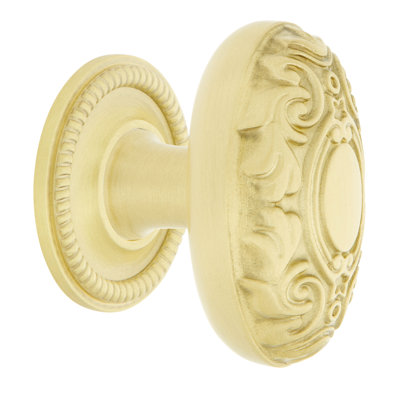 Nostalgic Warehouse Victorian Brass 1 3/4" Cabinet Knob with Rope Rose
