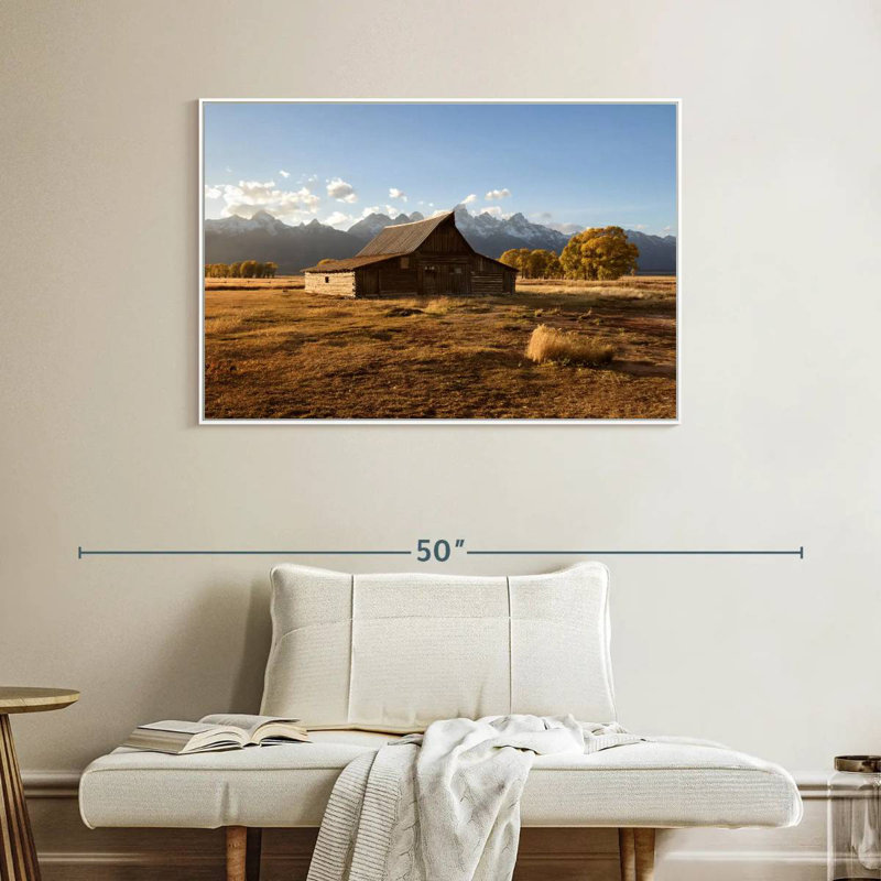 Wyoming Moulton Barn, Cadre flottant blanc, 43 po x 29 po