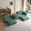 Canapé modulaire en forme de L avec repose-pieds - Canapé-lit en velours côtelé à assise profonde, conception en mousse tout nuage (sans assemblage), housses amovibles lavables-1002734733
