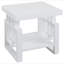 Table de bout rectangulaire haute brillance blanche