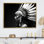 Femme esprit noir et blanc sur toile