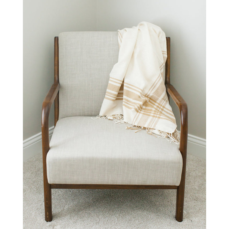 Jeté en coton Cabin Hatch, Beige