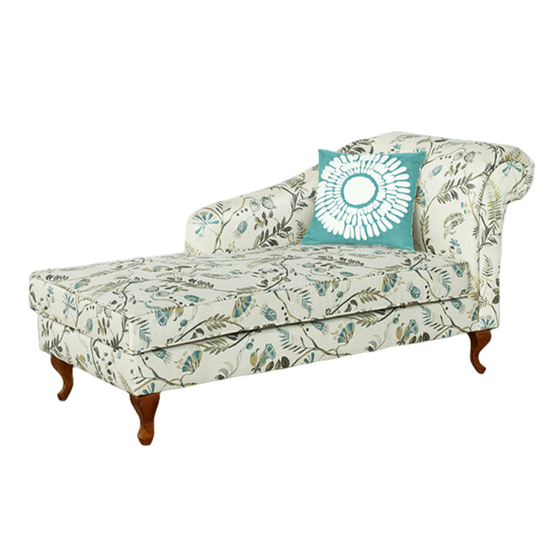 Chaise longue rembourrée Teryl, Accoudoir à droite (vu de face)