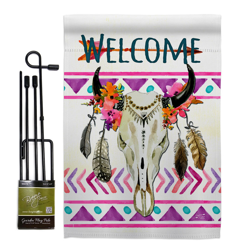 Double Sided 18.5'' H x 13'' W Polyester Flag Set