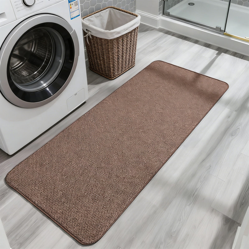 Brown Ultra Thin Quick Dry Non-Slip Bathroom Runner Rug, 24X60 Inch, Single- 60" L x 24" W, Brown