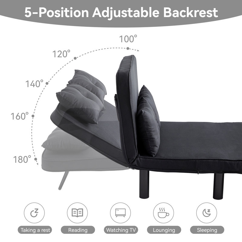 Upholstered Accent Chair, Black