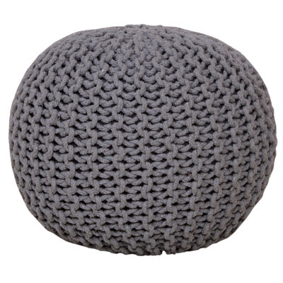 Antoinette 50cm Wide Round Solid Colour Pouffe Ottoman