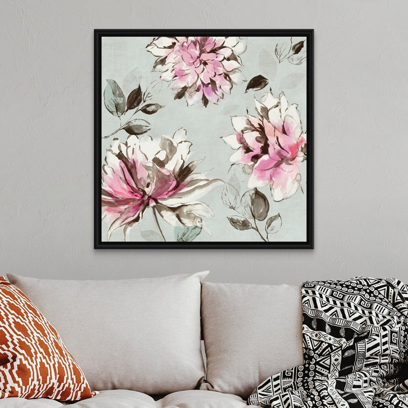 «Botanics I» par Asia Jensen, reproduction d'art sur toile, Black Floating Frame Canvas, H 38 po x l 38 po x 1,75 po
