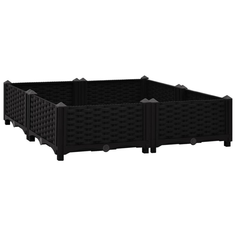 Ronks Planter, 38cm H x 80cm W x 80cm D, Black
