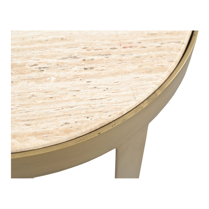 Table d'appoint Holli Marble, Travertin