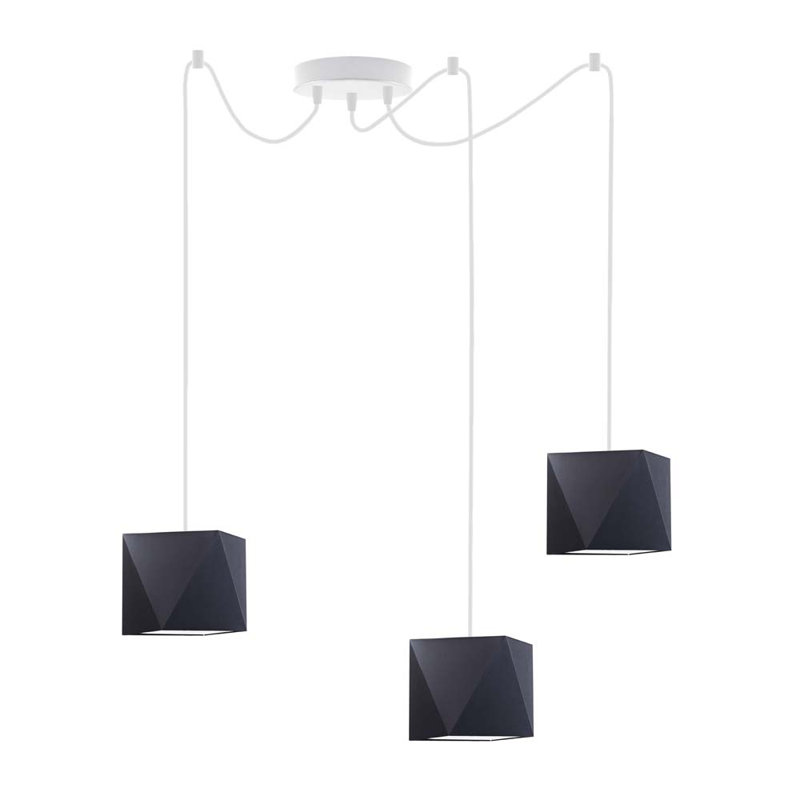 Carnevale 3 - Light Cluster Pendant, White, Black