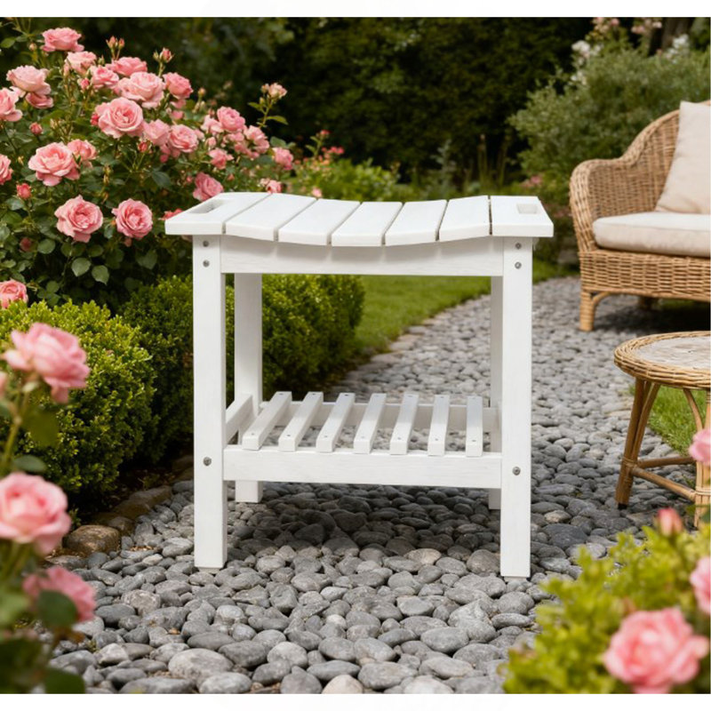 Banc de douche, tabouret de douche imperméable avec poignée, tablette de rangement, patins antidérapants pour votre maison