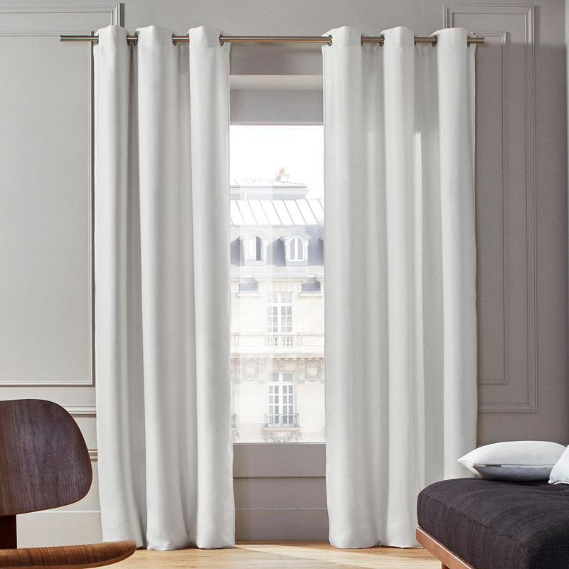 Hearns Room Darkening Single Curtain Panel, 200 W x 277 D cm, Natural