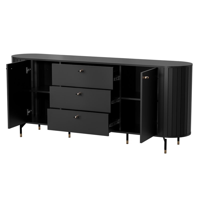 190cm Sideboard, Black