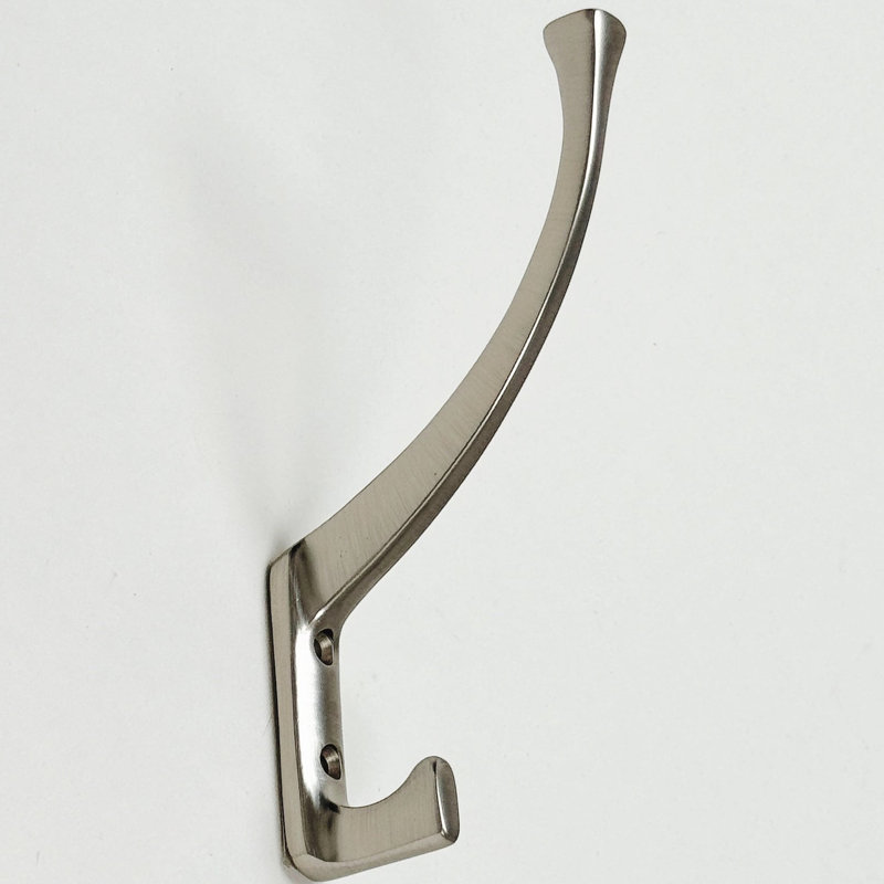 Wall Coat and Hat Hook, Brushed Nickel